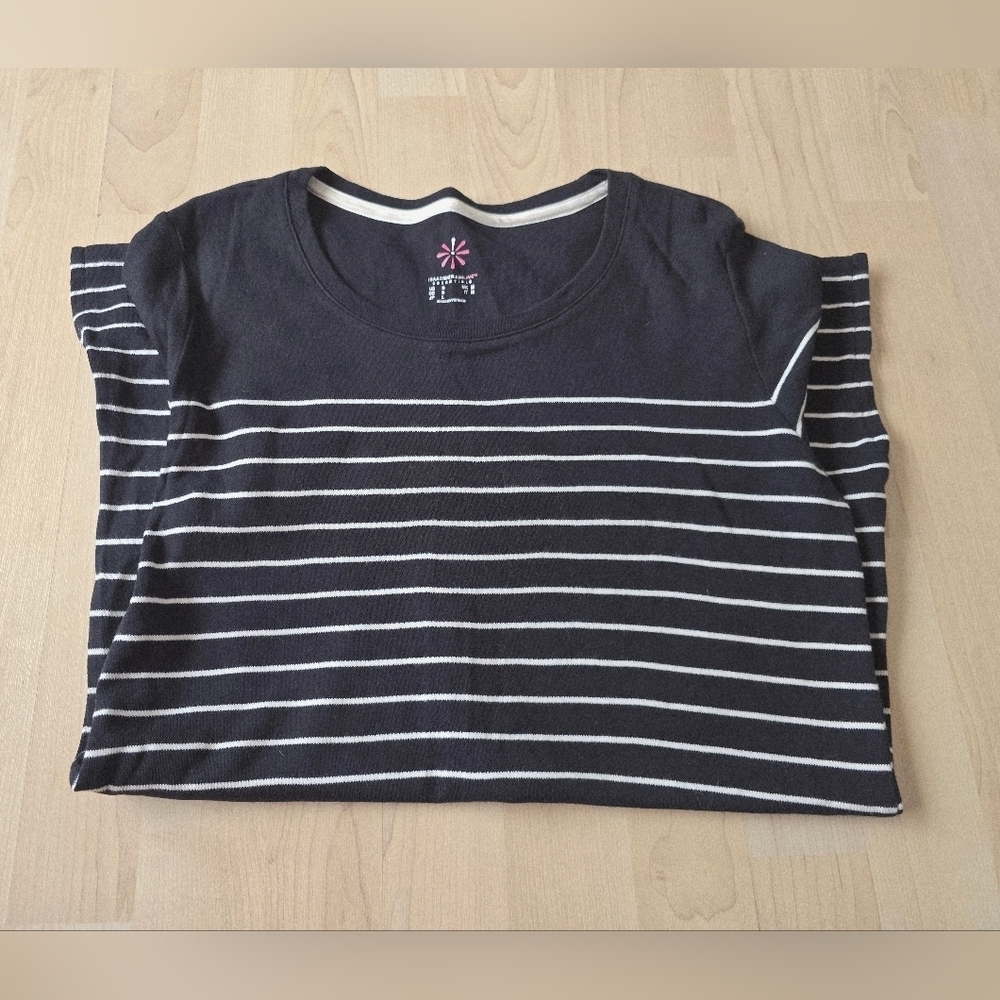 Isaac Mizrahi Live Essentials Striped Tunic Shirt Size Small